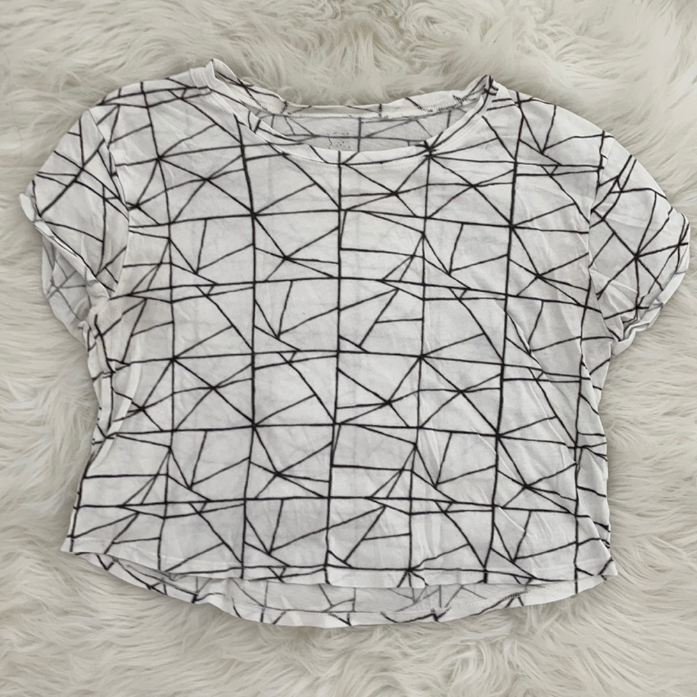 3 for $30 - PacSun white and black geometric T-shirt